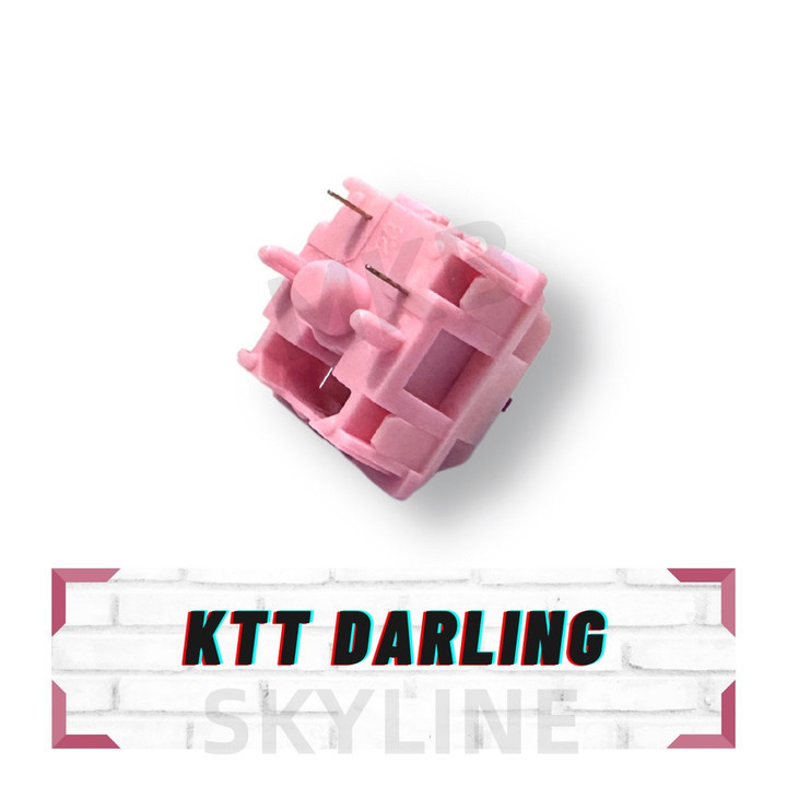 KTT Darling Switch Pink Switches Custom Cherry RGB POM Mechanical Keyboard 5Pin Switch