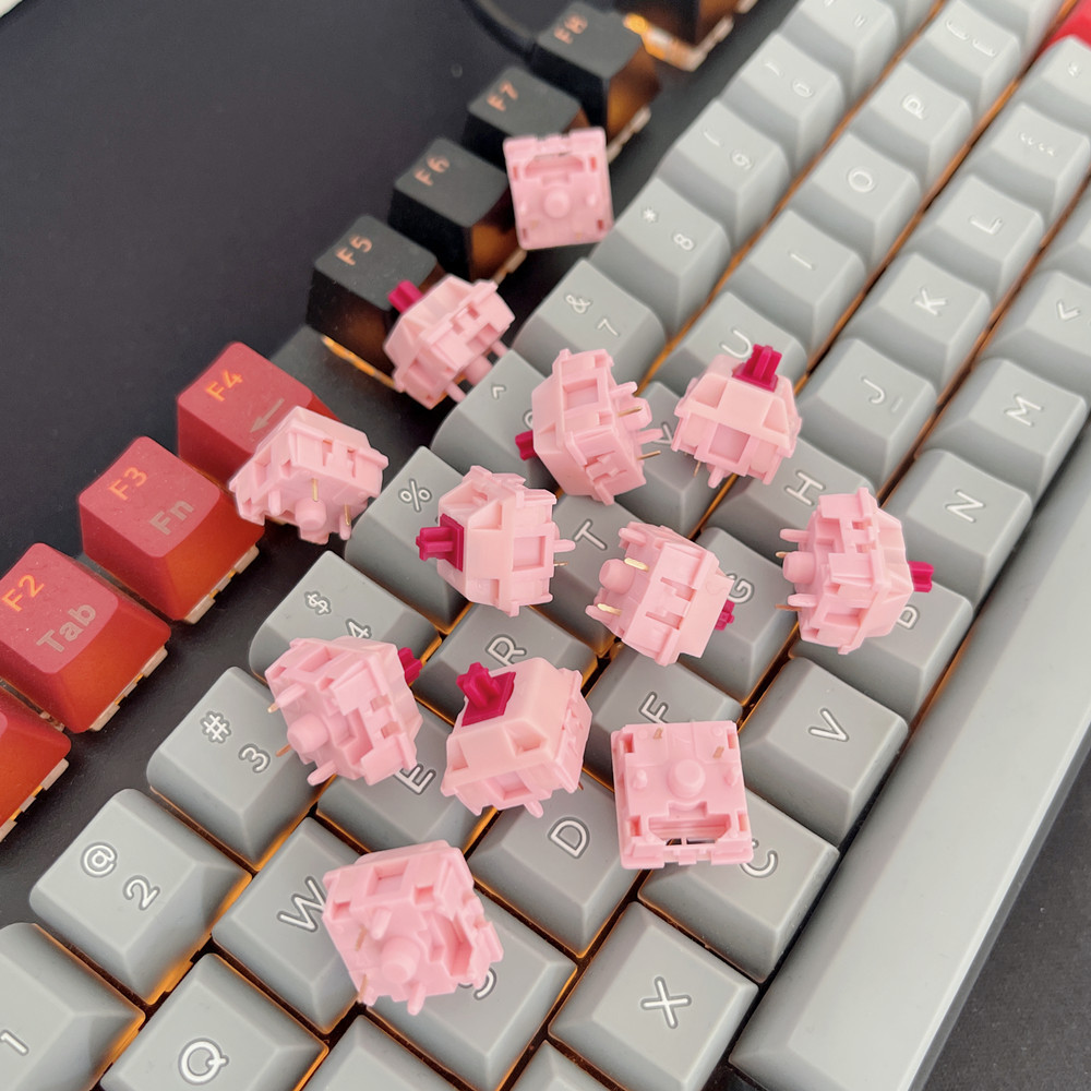 KTT Darling Switch Pink Switches Custom Cherry RGB POM Mechanical Keyboard 5Pin Switch