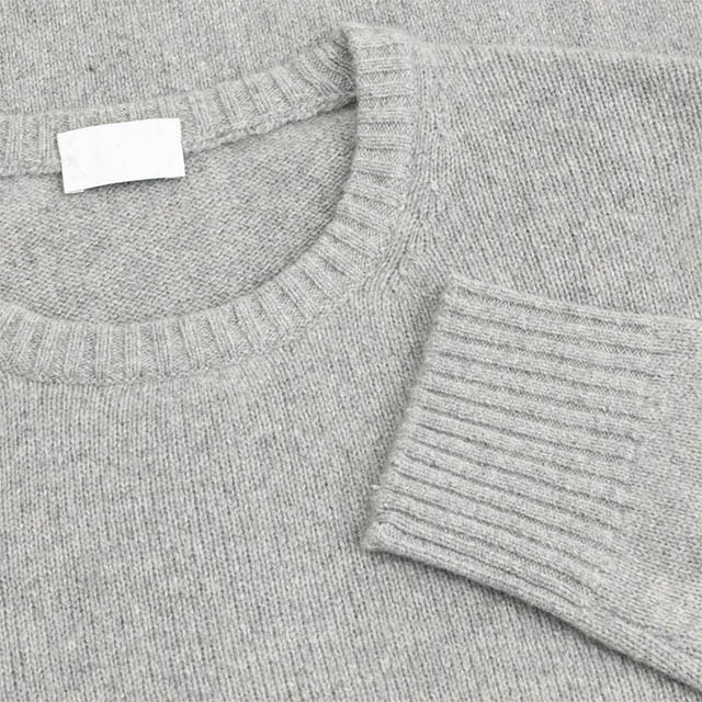 sweater manufacturer custom men solid color ribbed crew neck long sleeve cashmere sweater knit pullover kashmir sweater for men