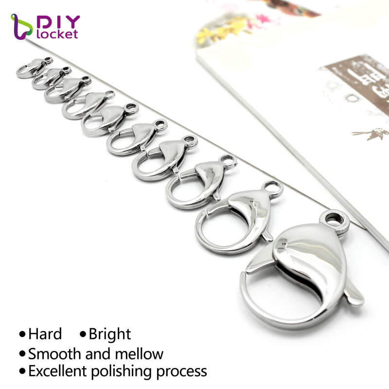 Wholesale Making Jewelry Accessories Mixed Size Stainless Steel Lobster Clasps Jewelry Findings