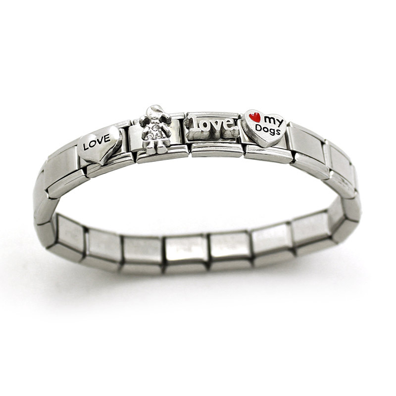 Hot Sale Wholesale Stainless Steel italian charm bracelet