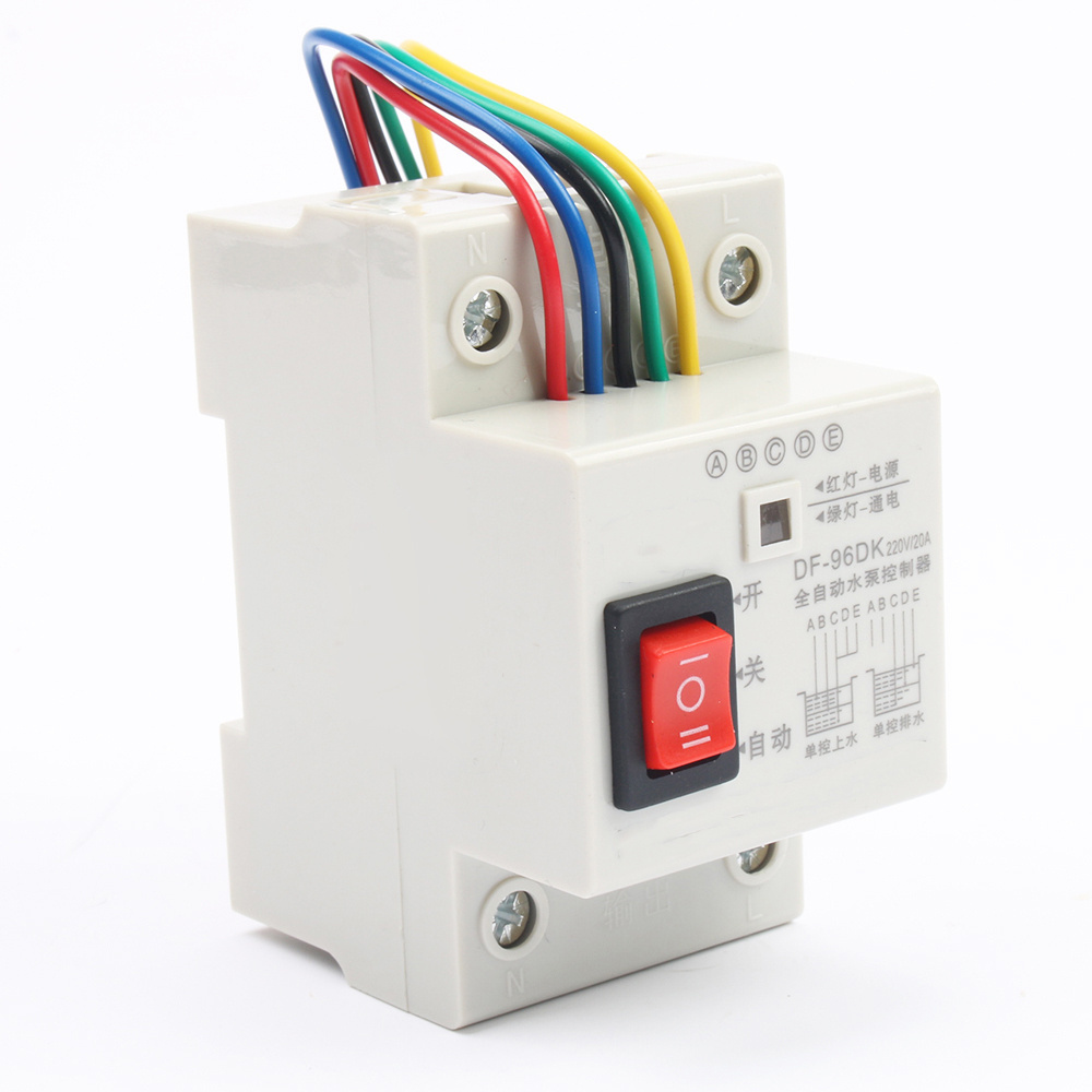 DF-96D Automatic Water Level Controller Switch 10A 220V Water tank Liquid Level Detection Sensor Water Pump Controller 2m wires