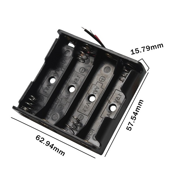 4 x aa Size 1.5v Battery Holder Case Box 2 3 4 5 6 8 10 Slot With Wire Leads No Cover Switch Plastic Batteries Holder