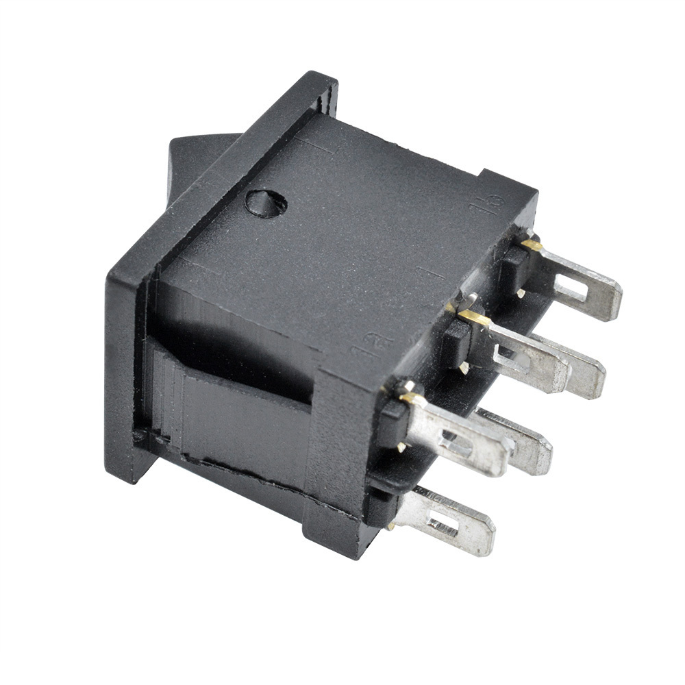 High Quality 5 pieces 6Pin DPDT ON-OFF-ON 3 Position Snap Boat Rocker Switch AC 6A/250V 10A/125V