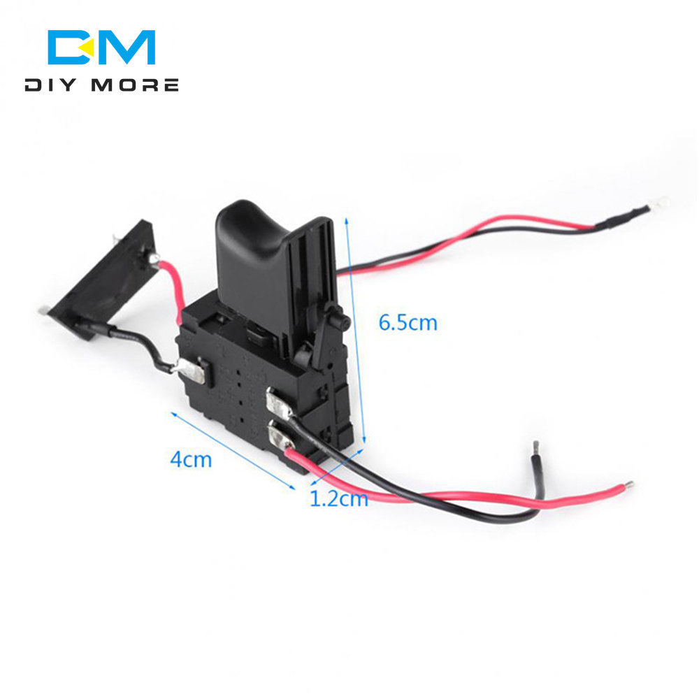 DC 7.2 V-24 V 12V 16A Lithium Battery Electric Drill Speed Controller Trigger Switch Push Button With Light Indicator