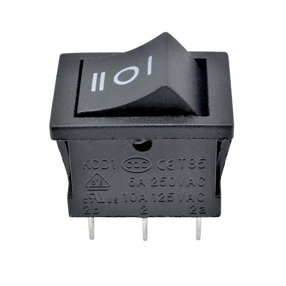 High Quality 5 pieces 6Pin DPDT ON-OFF-ON 3 Position Snap Boat Rocker Switch AC 6A/250V 10A/125V