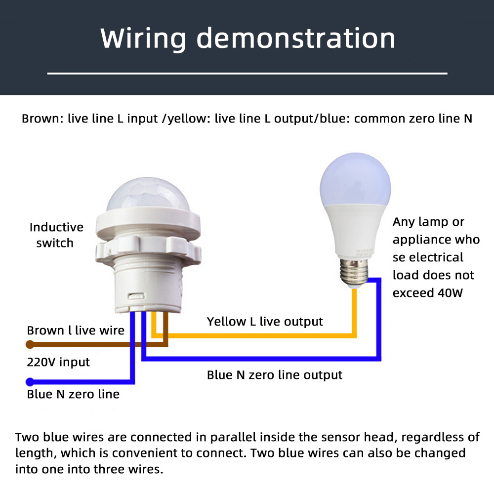 PIR Motion Sensor Light Switch LED PIR No Adjustable Delay Human Body Infrared Detector IR Infrared Motion Sensor Light Switch