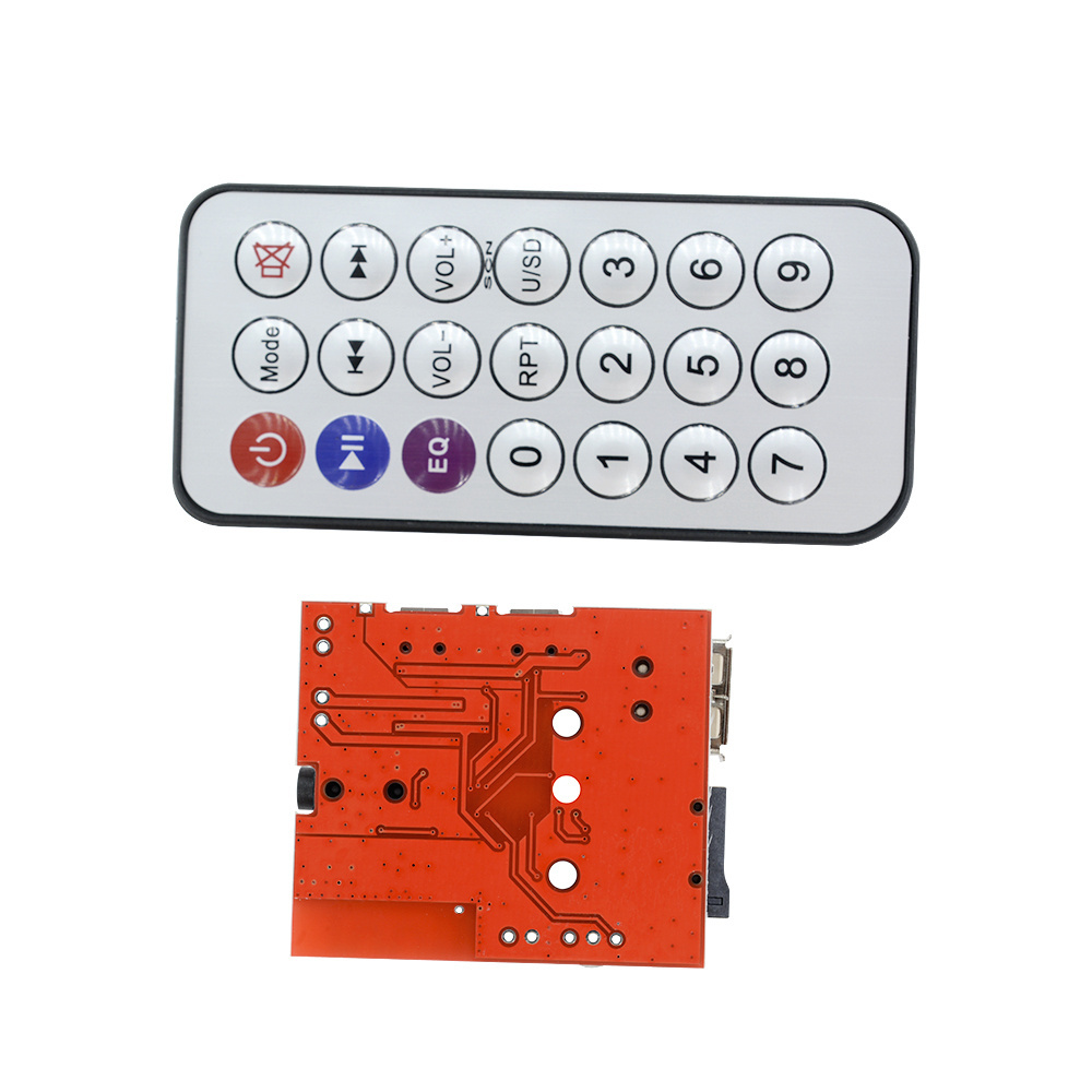 Car Wireless 4.1 MP3 WAV Decoding Board 3W Speaker Amplifier Audio Receiver Module Support USB/TF/U-DISK/IR with Remote Control