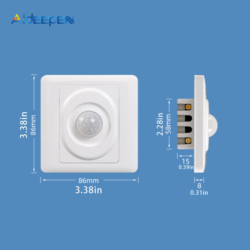 AC 220V LED Infrared Human Body Detection PIR Motion Sensor Light Switch Auto On Off Light Smart Switch for Corridor Staircase