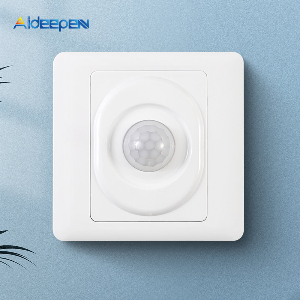 AC 220V LED Infrared Human Body Detection PIR Motion Sensor Light Switch Auto On Off Light Smart Switch for Corridor Staircase