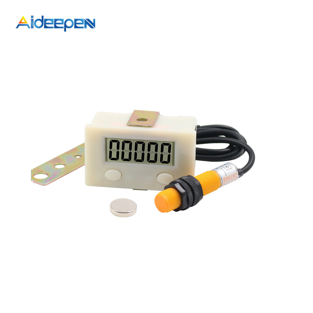 Electronic digital 5 display counter proximity Industrial magnetic sensor switch punch counter automatic induction counter meter