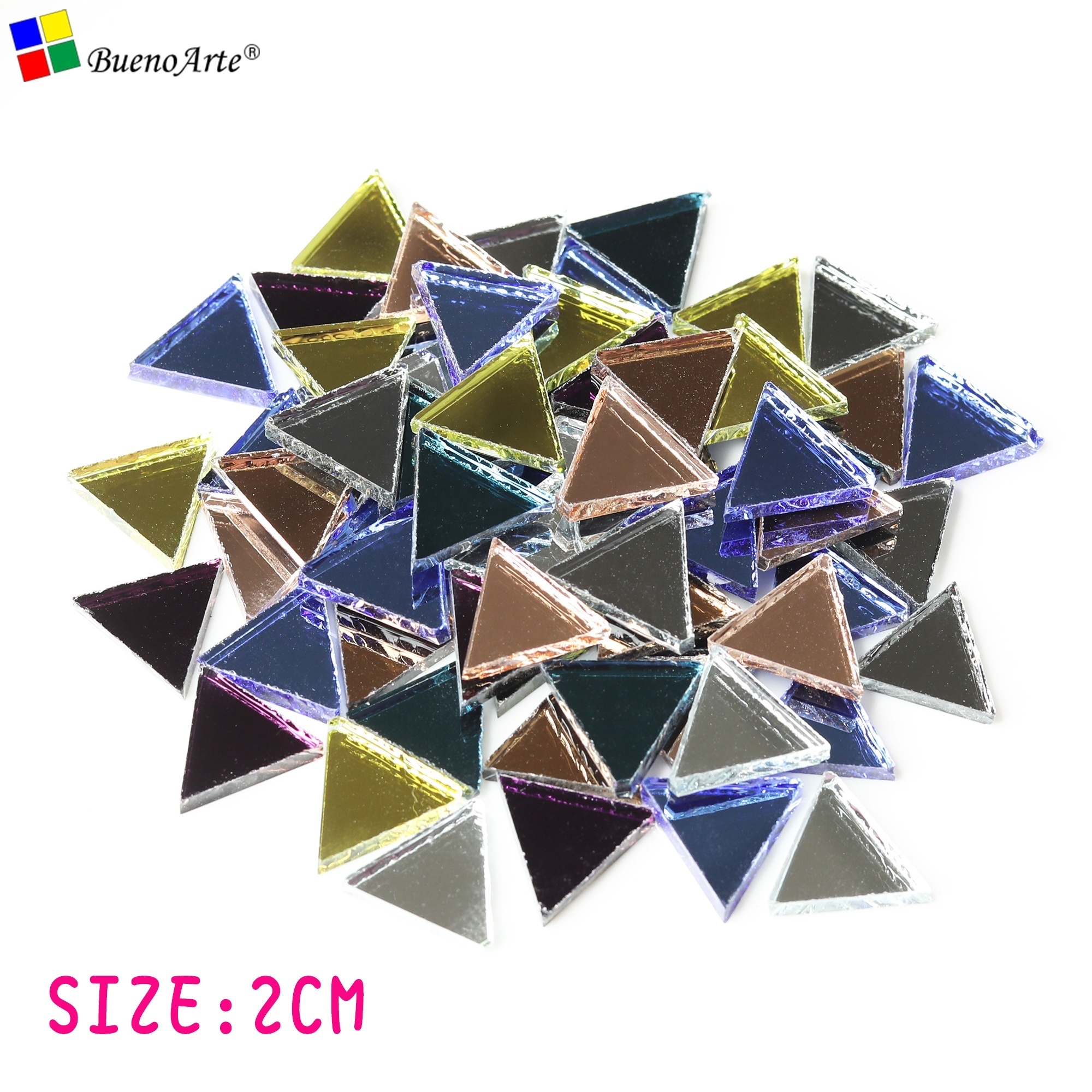 Triangle mirror glass DIY Mosaic handmade material inlaid mirror adult creative art production materials decoration mirror tile