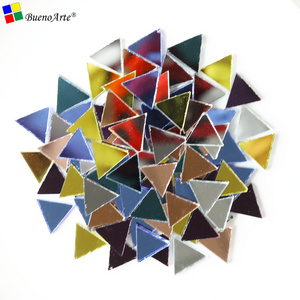 Triangle mirror glass DIY Mosaic handmade material inlaid mirror adult creative art production materials decoration mirror tile