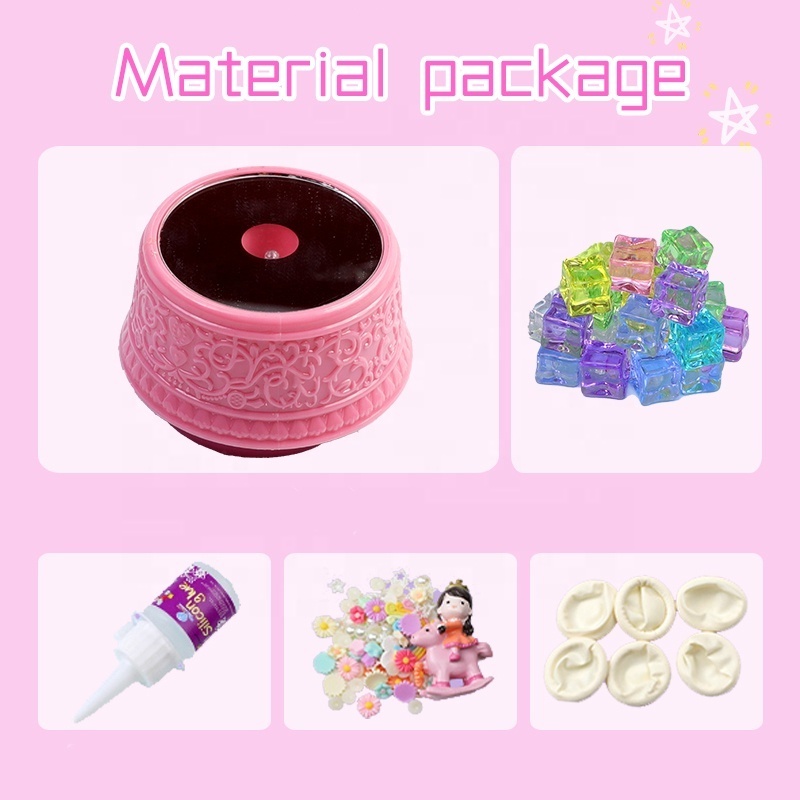 Children craft diy mart mosaic music box kit for kids, mosaic music box with light educational toys