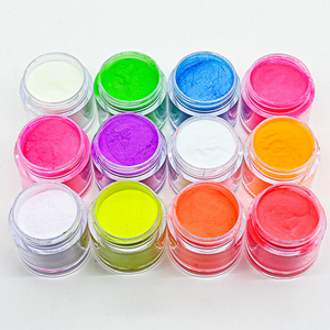 12 colors glow in the dark acrylic nail powder for nail art decoration Pigment Acrylic Powder 1kg