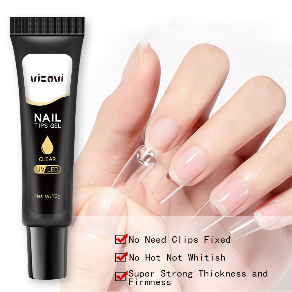 Professional Press on Nail Tips Gel Glue 10g Uv Glue For False Nails Adhesive Gel Polish Glue Nails Soft Gel Extension