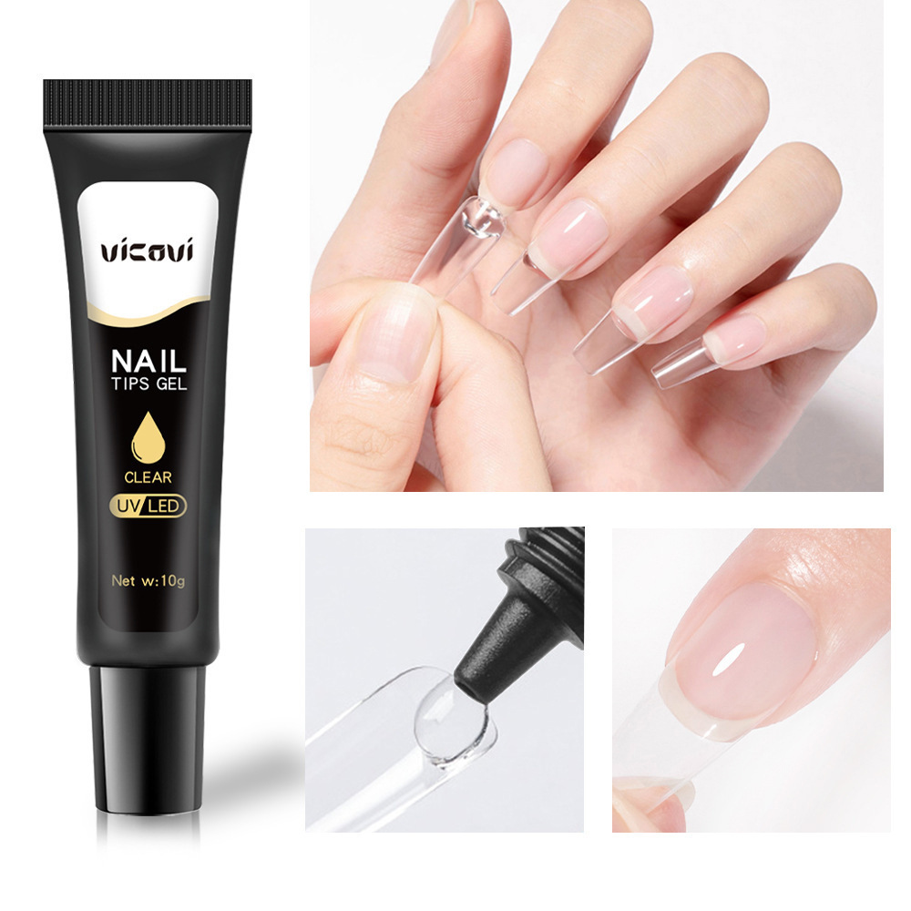 Professional Press on Nail Tips Gel Glue 10g Uv Glue For False Nails Adhesive Gel Polish Glue Nails Soft Gel Extension