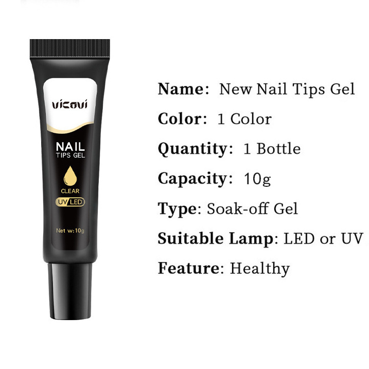 Professional Press on Nail Tips Gel Glue 10g Uv Glue For False Nails Adhesive Gel Polish Glue Nails Soft Gel Extension