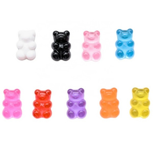 12*18mm Kawaii Jelly Gummy Bear Nail Art Charms Resin Mixed Candy 3D Nails Decoration Glue on Luxury DIY Accessories