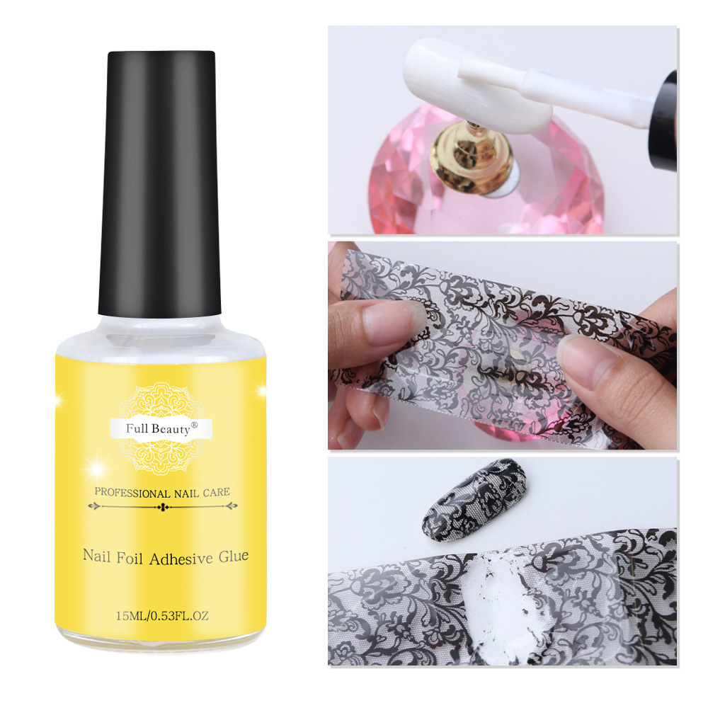 15ml Nail Art Glue For Foil Sticker Nail Transfer Tips White Star Glue Adhesive Nail Accessories Manicure Decoration Tool