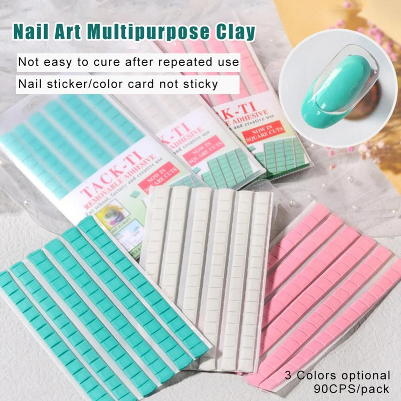 Green Pink Multifunctional Adhesive Glue Clay For Gel Polish Tips Holder False Nails Plasticine Manicure Super sticky Nail Tools