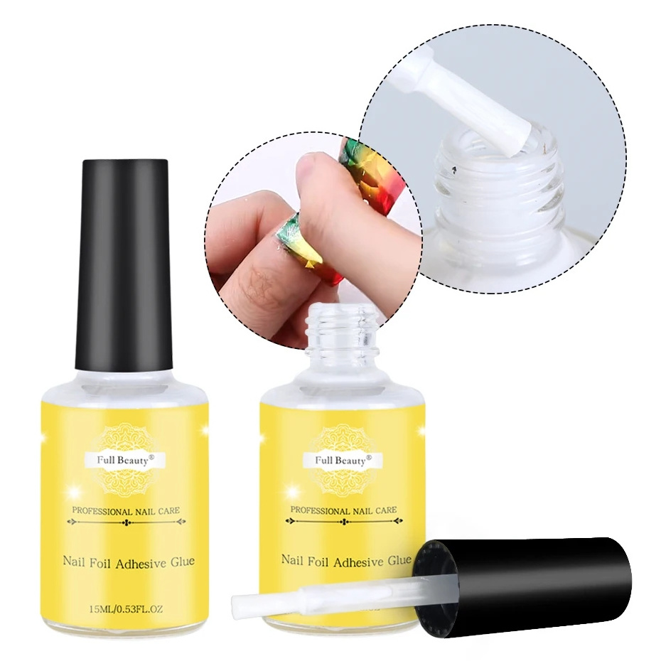 15ml Nail Art Glue For Foil Sticker Nail Transfer Tips Star Glue Adhesive Nail Accessories Manicure Decoration Tool