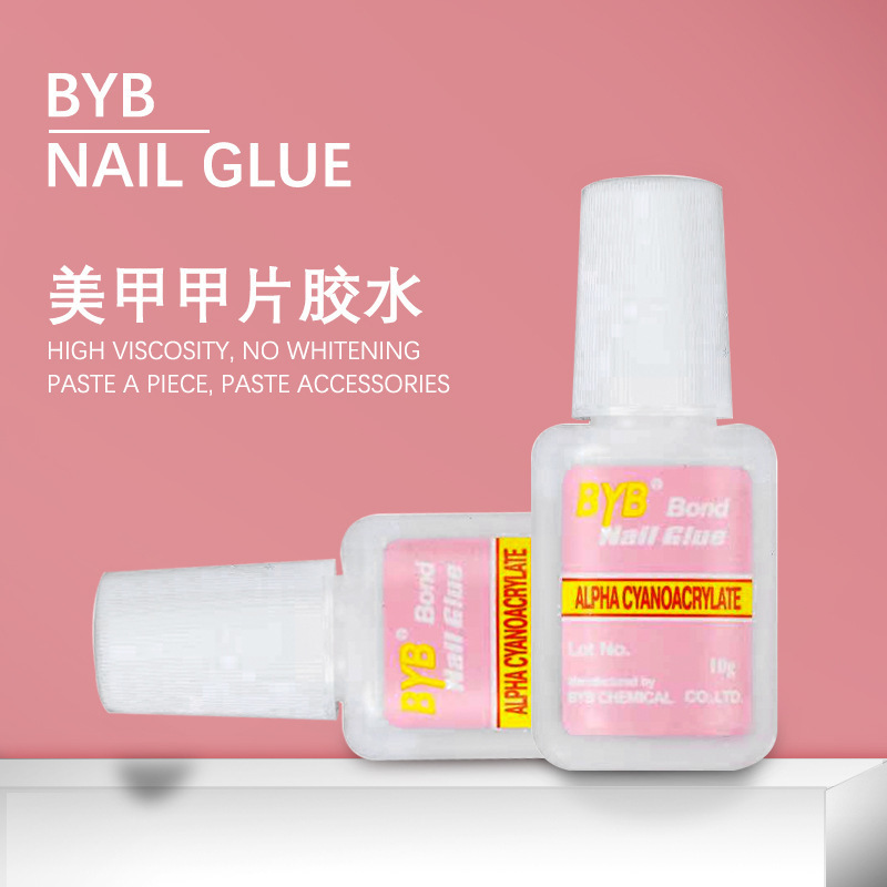 10g Nail Glue with Brush Fast Drying Glue for False Nail Tips Acrylic Nails Rhinestones Decorations Easy Application