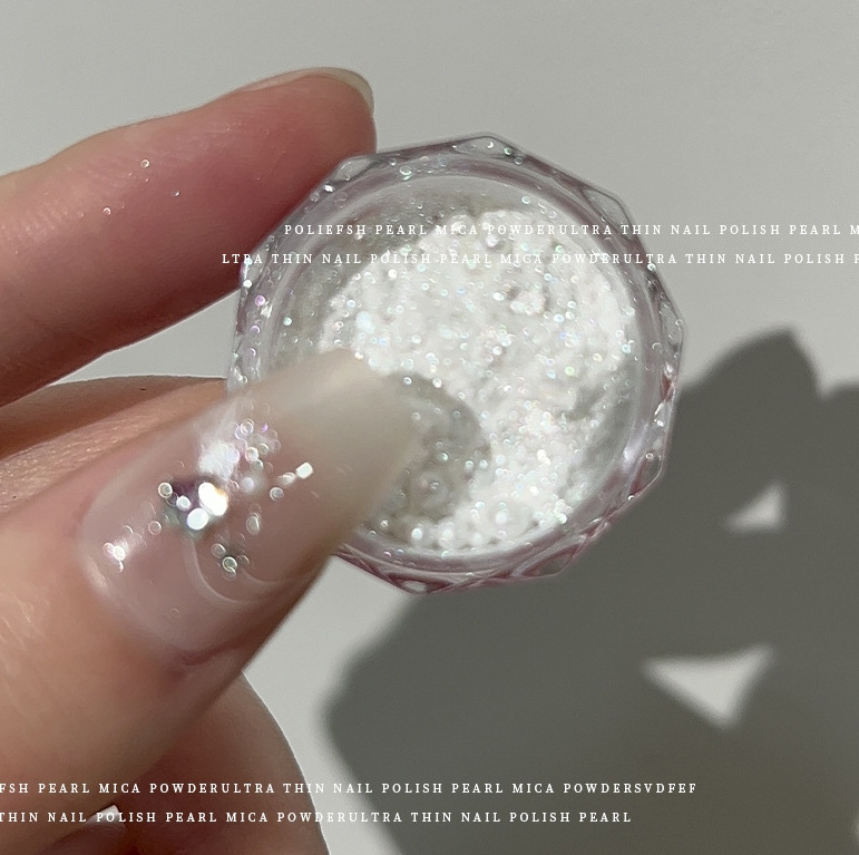 Sparkle Opal Powder For Nail Art Moonlight White Shiny Diamond Glitter High Light Polish Holographic Decorations