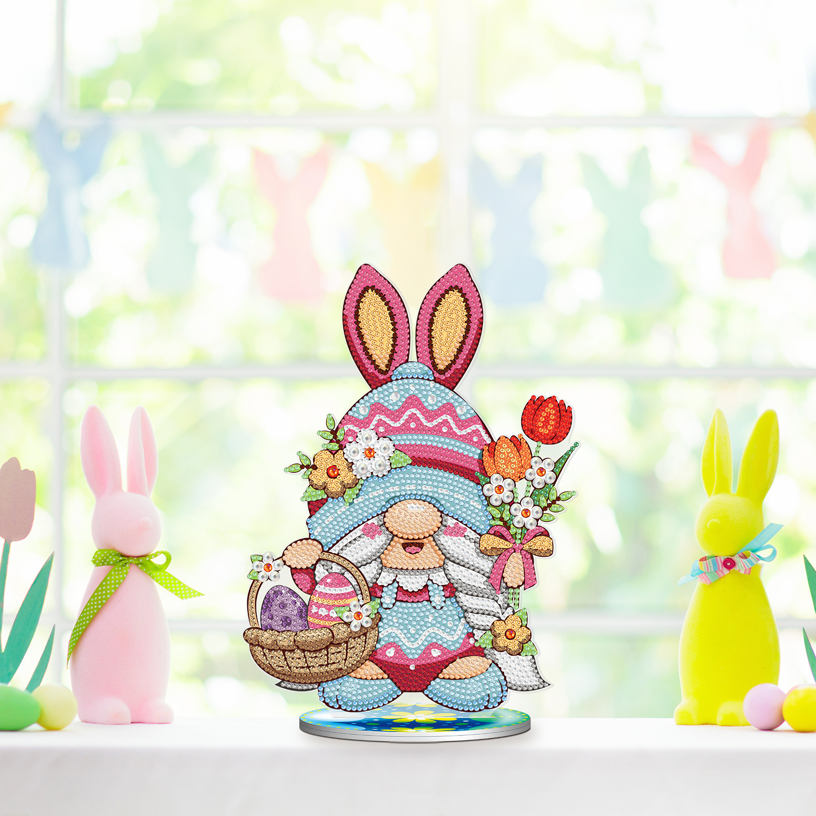 new arrival Easter Day room Ornaments cute rabbits and eggs diy diamond painting table home decoration