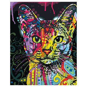 Colorful Cat Animal Handpaint Diy Diamond Painting By Numbers Cross Stitch Pop Art Home Decor