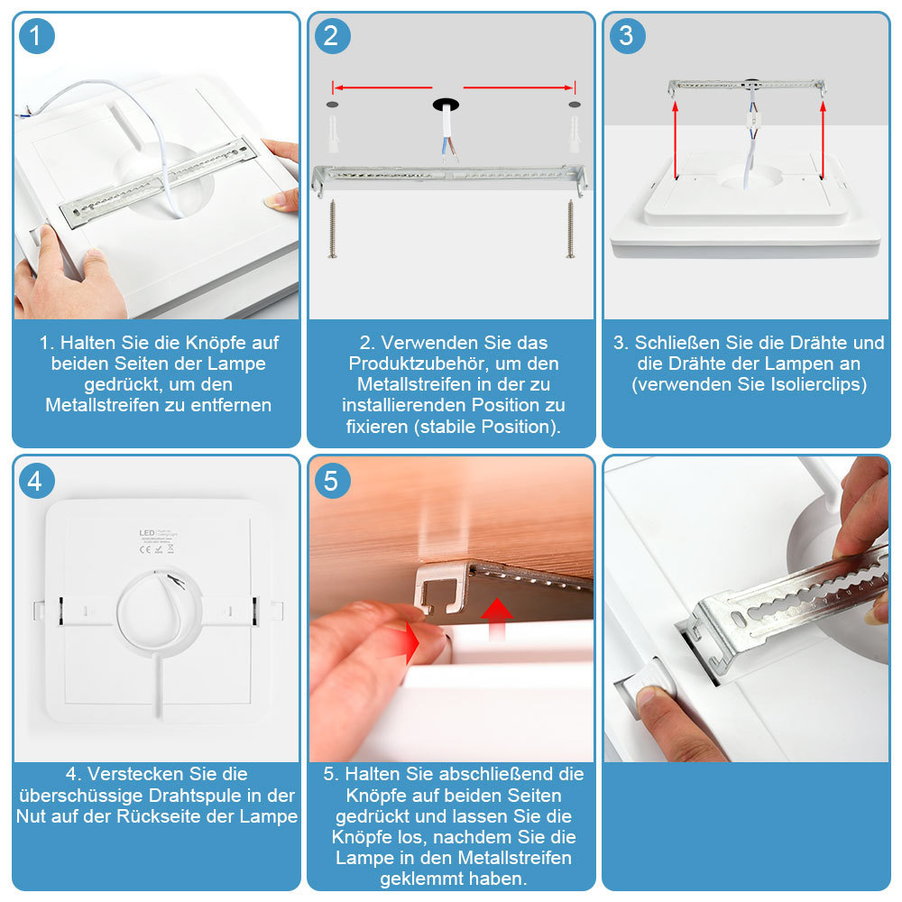 LED Ceiling Light 20 W, 3000 K/4000 K/6000 K Adjustable Ceiling Light LED Panel, Diameter 29.3 cm Kitchen Lamp 2400 lm