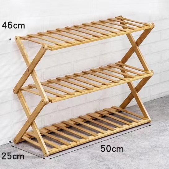 Bamboo Home Furniture Bedroom Furniture Shoe Rack Living Room Furniture DIY Home Hotel 3-tier Shoes Rack,bamboo Modern Folding