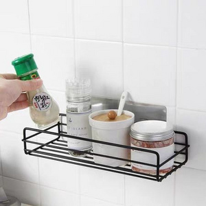 Shower Caddy Basket Shelf Caddy Organizer with Adhesive No Drilling Metal Wall Mounted Rustproof Basket