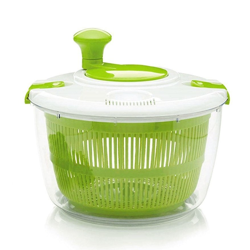 Salad Spinner 5L Vegetable Washer Dryer Drainer Strainer Bowl Colander Multi-Use Lettuce Spinner Fruit Pasta and Fries Spinner