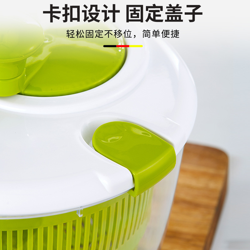 Salad Spinner 5L Vegetable Washer Dryer Drainer Strainer Bowl Colander Multi-Use Lettuce Spinner Fruit Pasta and Fries Spinner