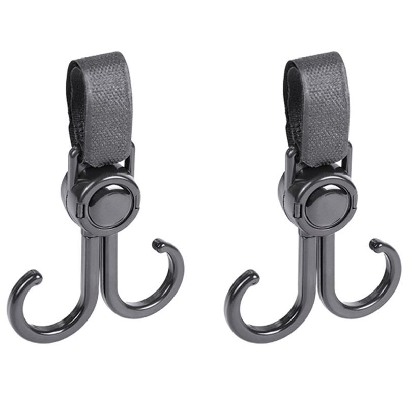 Baby Stroller Double Hook Hanger 2 Pcs Multifunction Hanging Storage for Outdoor Shopping Mall Grocery Bag Hook