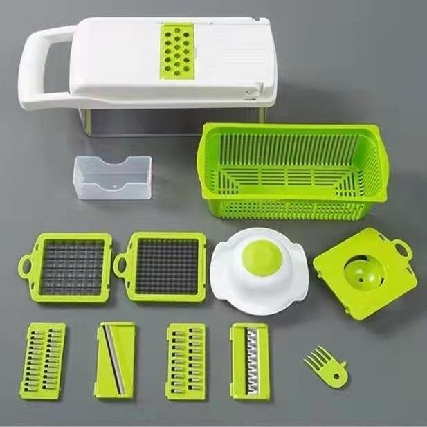 13-in-18 Blade Vegetable Slicer Onion Mincer Vegetable Chopper Cutter Dicer Egg Slicer With Container