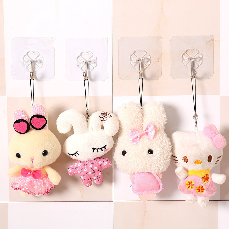 Novelty Wall Hooks Self Adhesive Hooks Transparent Sticky Hooks Kitchen Bathroom Office Closet Hanging Coat Cloth Towel