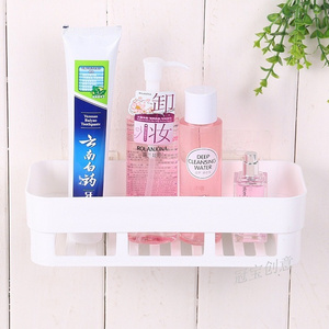 No-punch Bathroom Shelf Bathroom Supplies Toilet Plastic Wall Shelf Storage Rack Wash Rack