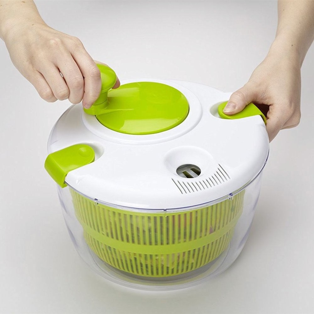 Salad Spinner 5L Vegetable Washer Dryer Drainer Strainer Bowl Colander Multi-Use Lettuce Spinner Fruit Pasta and Fries Spinner