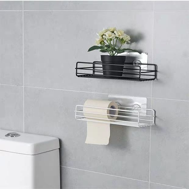 Shower Caddy Basket Shelf Caddy Organizer with Adhesive No Drilling Metal Wall Mounted Rustproof Basket