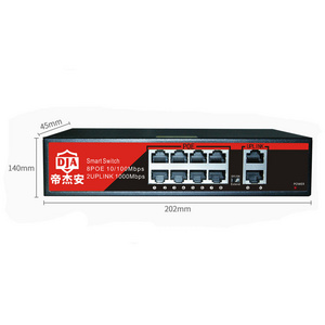 ip camera unmanaged network SFP switch 8 port gigabit 10/100/1000Mpbs  poe switch active 48v