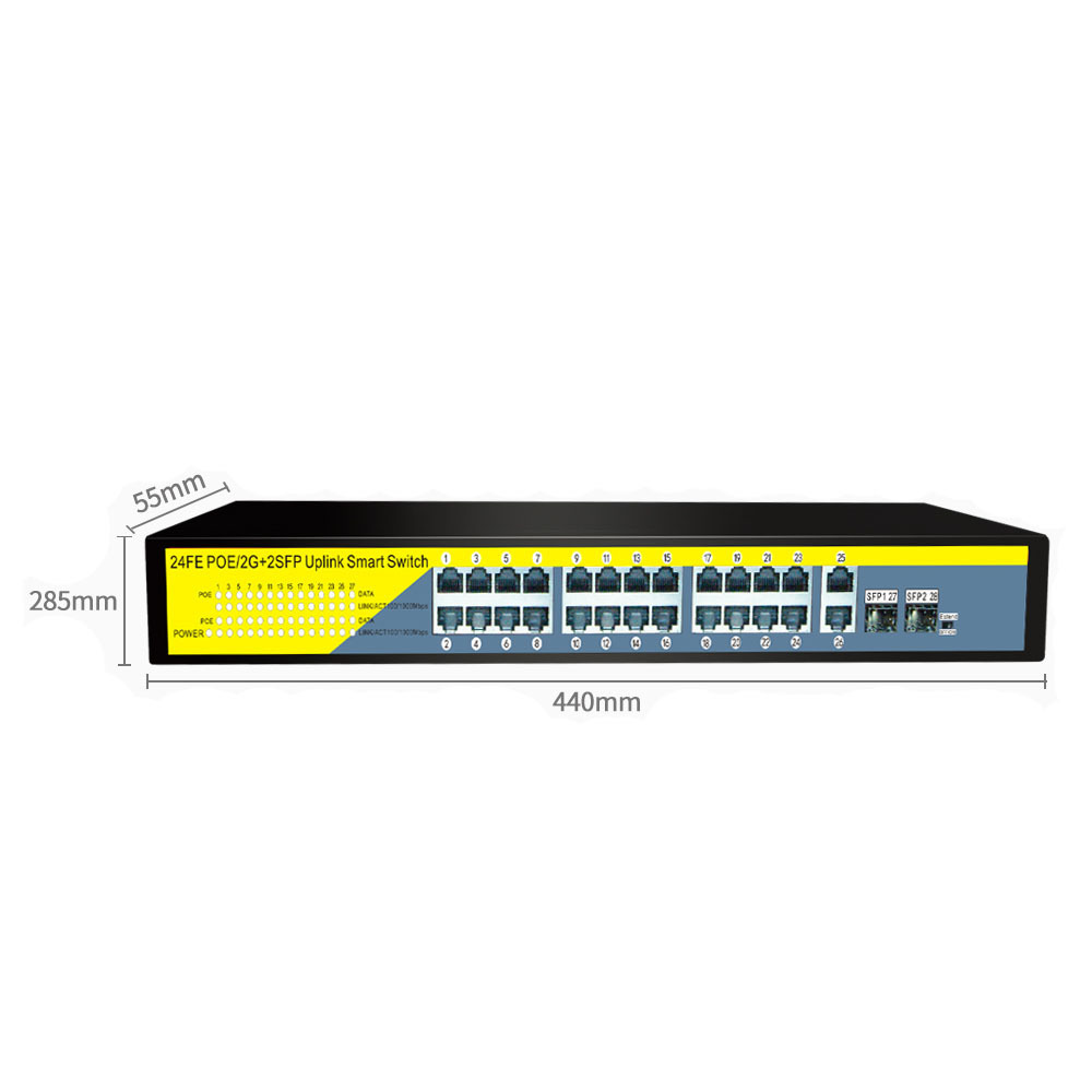 passive 250m  Poe Ethernet Switch 24 Port  gigia for cctv