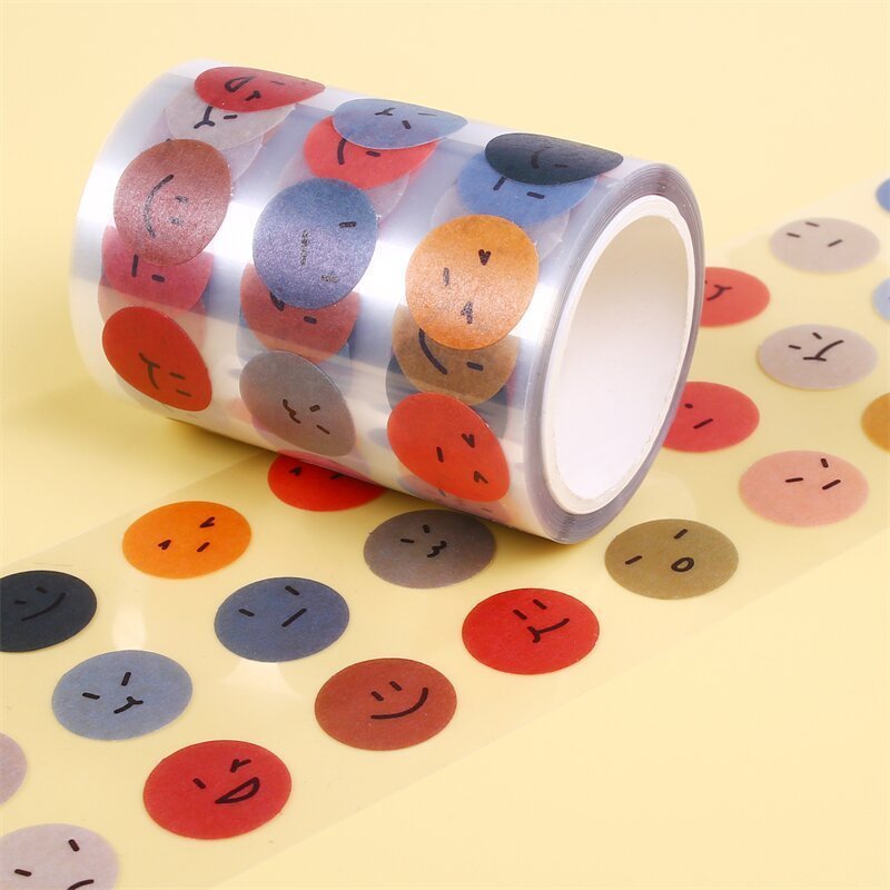 Cheap cartoon stickers Creative cute polka dot emo DIY decorative stickers children wholesale labels