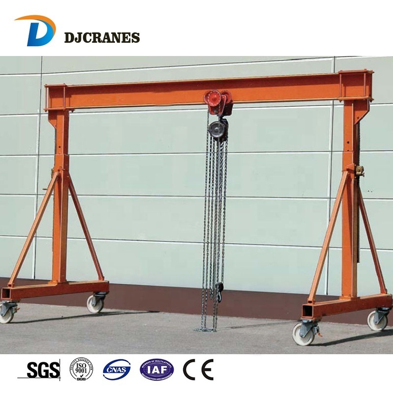 Light duty 0.5ton 1 ton adjustable portable mobile aluminium mini gantry cranes