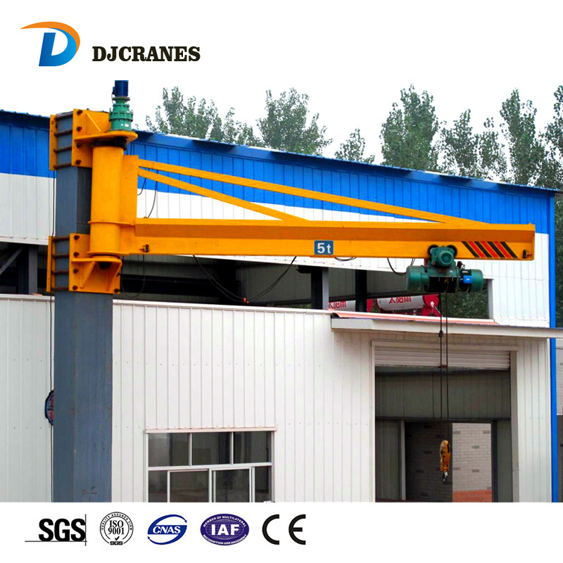 BX type 1 ton swing arm wall mounted jib crane with electric hoist