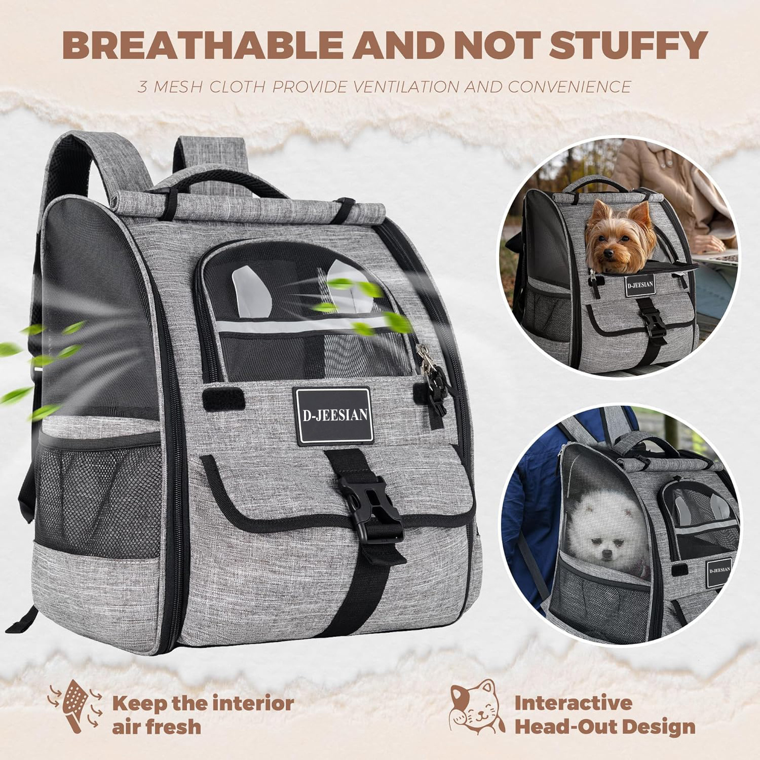 Airline Approved Pet Carrier Backpack for Dogs and Cats Foldable Soft Outdoor Pet Carrying Dog Carrier