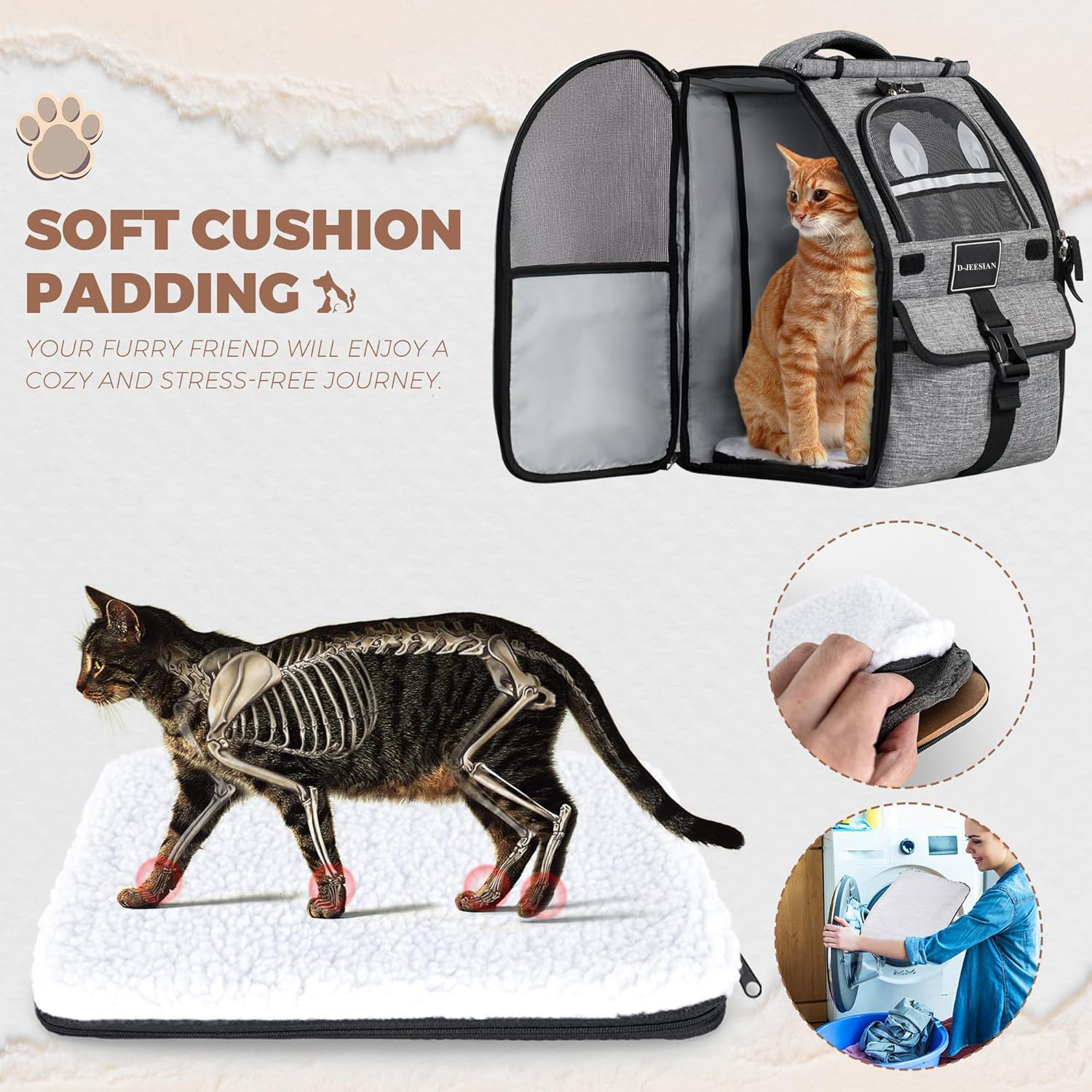 Airline Approved Pet Carrier Backpack for Dogs and Cats Foldable Soft Outdoor Pet Carrying Dog Carrier