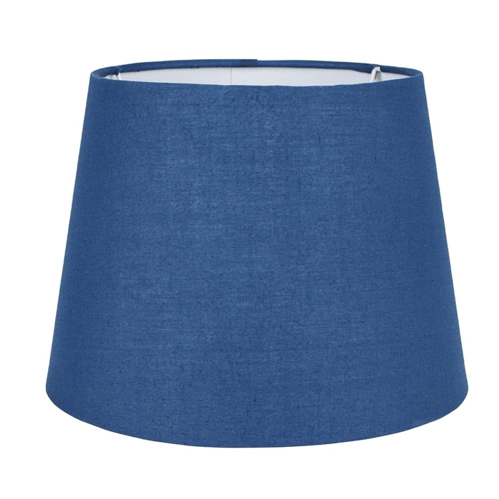 Hotel Decoration With Royal Blue Colour Modern Pleated Lamp Shade Fabric Lampshade Silk Fabric Cover