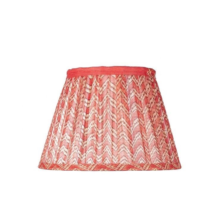 custom size pvc lamp shade pleated lampshade for table and wall lamps decor light cover with red and yellow colour